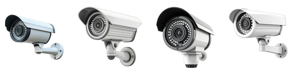 CCTV security camera  Hyperrealistic Highly Detailed Isolated On Transparent Background Png File - obrazy, fototapety, plakaty