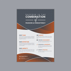  Business Flyer Template Corporate flyer template with gradient abstract shape