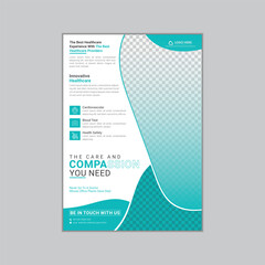 Corporate healthcare and medical flyer design layout