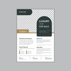 Corporate real estate flyer design template