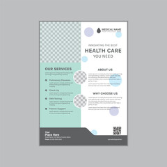Medical Flyer Layout with Healthcare Information