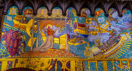 Battle of Lepanto Mosaic Basilica of Notre Dame Lyon France