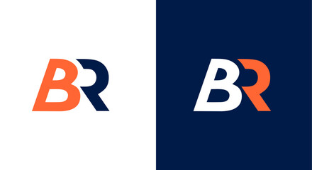 Br,r,rb logo,b and rb. initial letter logo - obrazy, fototapety, plakaty