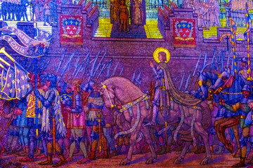 Joan of Arc Mosaic Basilica of Notre Dame Lyon France