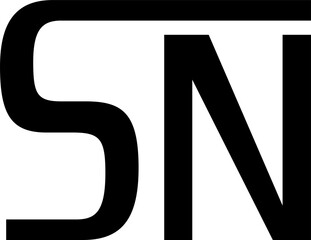Letter s n logo design