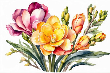 Obraz premium Watercolour Artistic Flower Background 