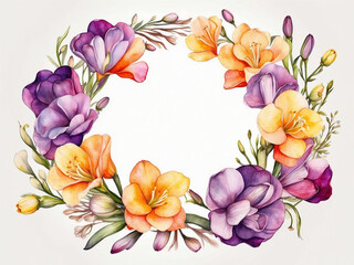 Watercolour Artistic Flower Background 