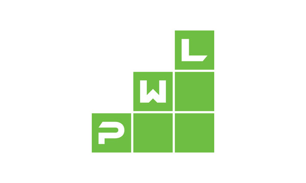 PWL initial letter financial logo design vector template. economics, growth, meter, range, profit, loan, graph, finance, benefits, economic, increase, arrow up, grade, grew up, topper, company, scale