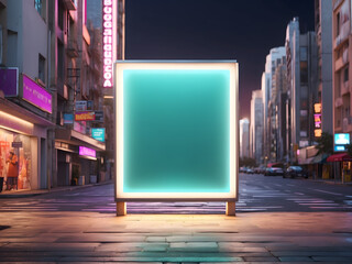 Empty signboard for advertising design, a billboard with space for mockup information design, the billboard on city streets