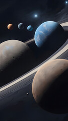 Planet in space wallpaper for Notebook cover, I pad, I phone, mobile high quality images