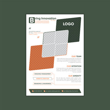 Brochure design, cover modern layout, poster flyer in A4 size