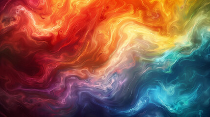 Vibrant swirls of color representing the interconnectedness of nature's elements – earth, water, fire, and air 