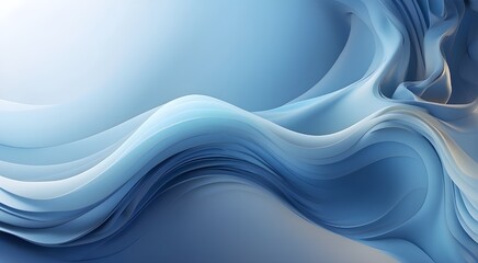 a gradient-filled, smoothly flowing, wavy form with energy motion, a dark blue design curve line, calming music, or technology. - obrazy, fototapety, plakaty