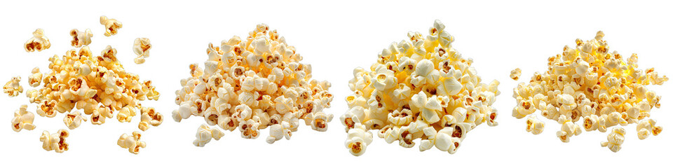 Delicious popcorn  Hyperrealistic Highly Detailed Isolated On Transparent Background Png File - obrazy, fototapety, plakaty