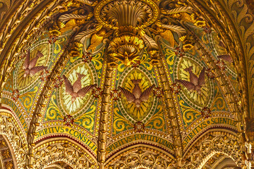 Holy Spirit Painting Mosaic Basilica of Notre Dame Lyon France