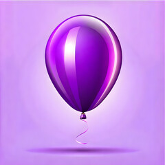 Exploring Diversity: Assorted Purple Balloon Icons in Various Sizes.(Generative AI)