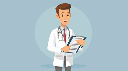 doctor giving information illustration background
