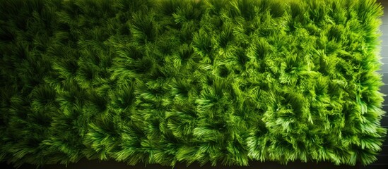 This close up view captures the details of a vibrant green plant, showcasing its lush leaves and intricate patterns. The plant stands against a blurred background, creating a serene backdrop for the