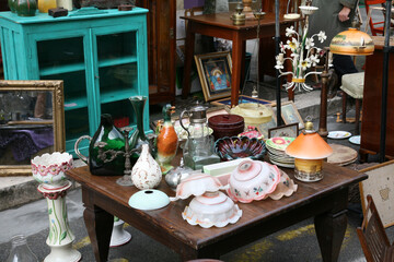 Antiques fair in Arezzo, Tuscany, Italy