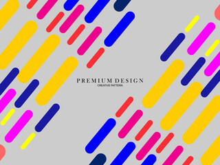 Background for the composition of colorful minimalist line art shapes with a modern concept.