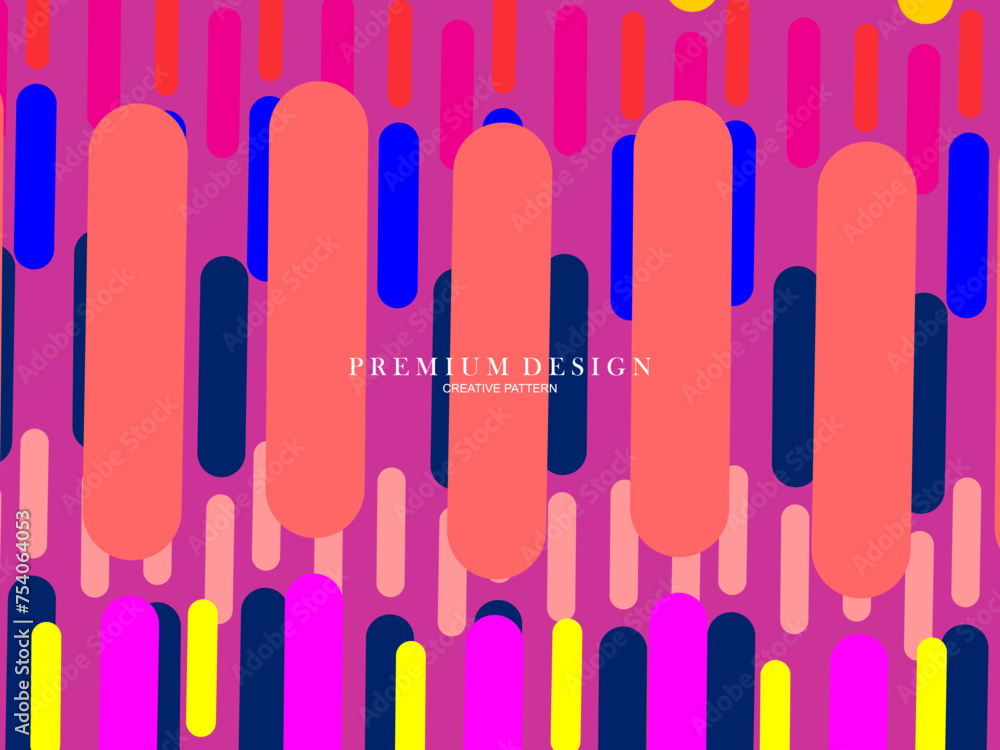 Fototapete background for the composition of colorful minimalist line art shapes with a modern concept.