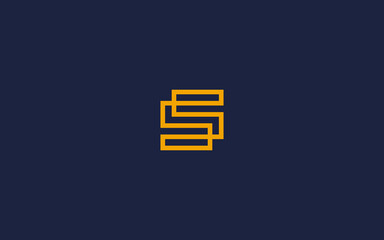 letter s with square logo icon design vector design template inspiration