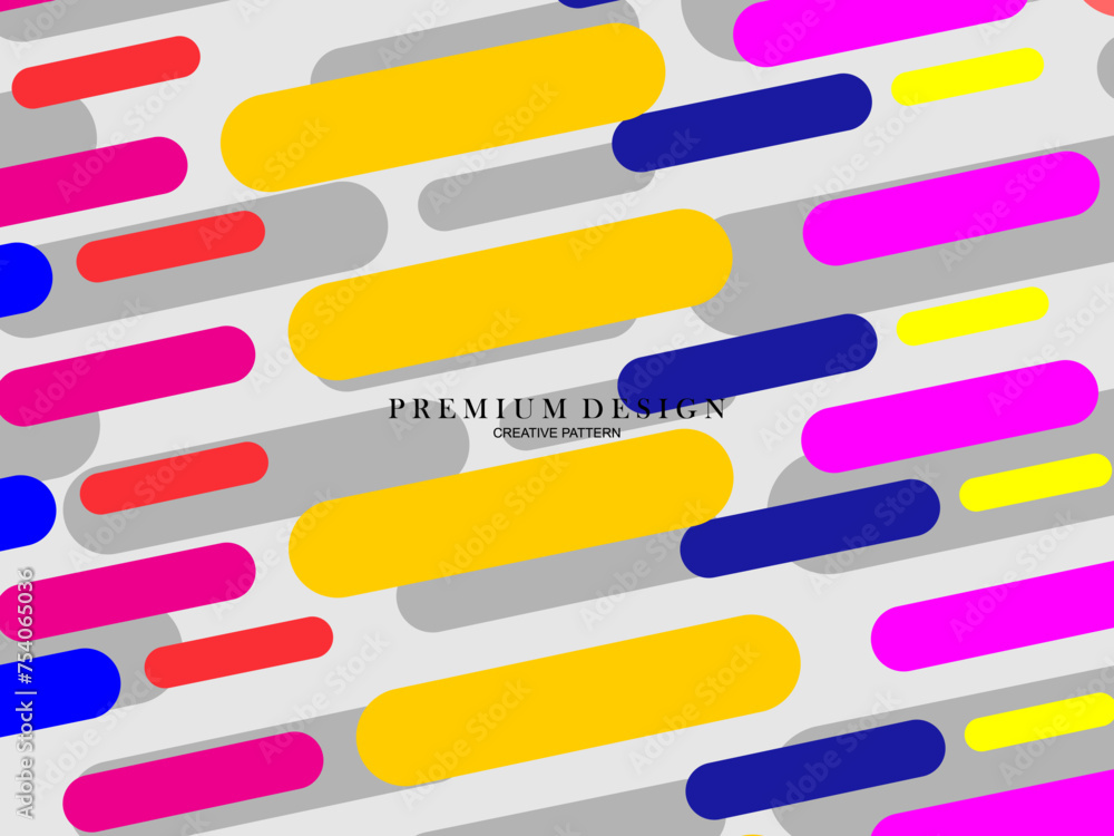 Fototapete background for the composition of colorful minimalist line art shapes with a modern concept.