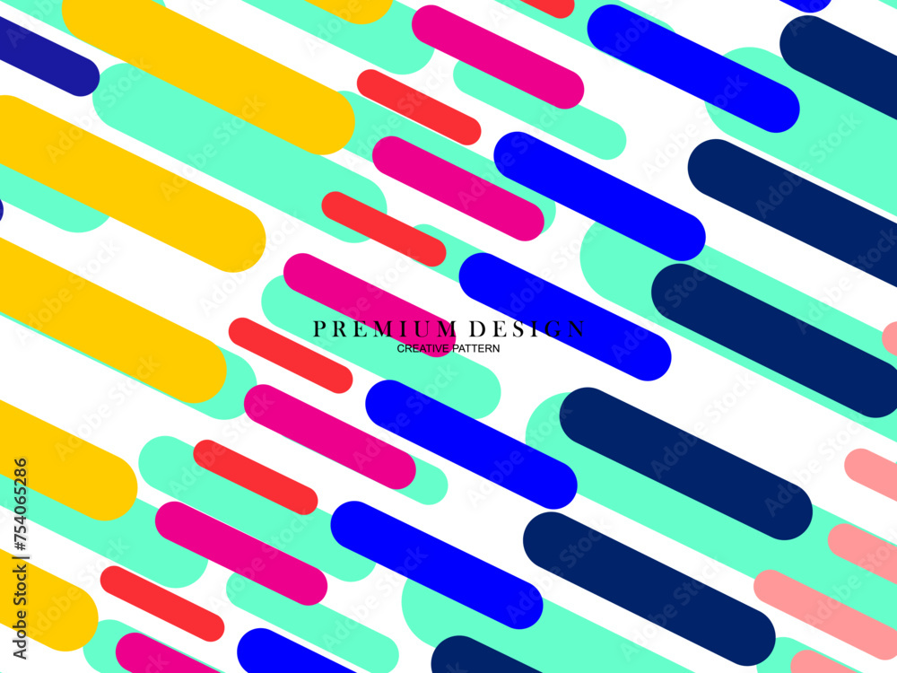 Fototapete background for the composition of colorful minimalist line art shapes with a modern concept.
