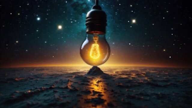 The light bulb momentarily shimmered before regaining steady light