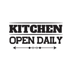 Kitchen Open Daily Vector Design on White Background