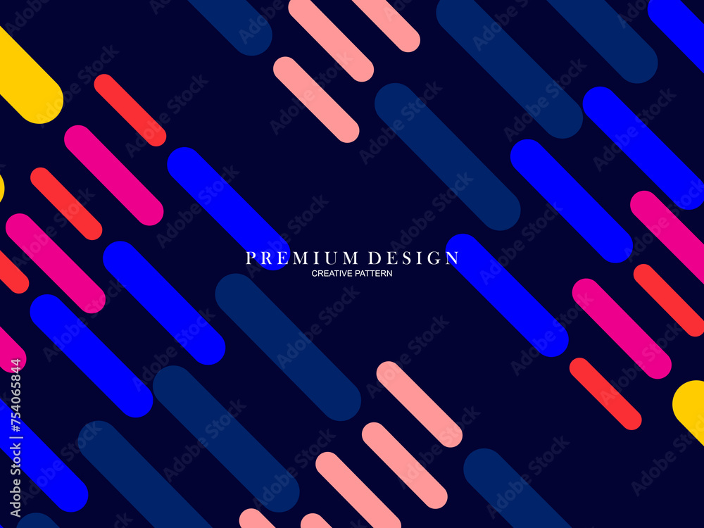 Fototapete Background for the composition of colorful minimalist line art shapes with a modern concept.