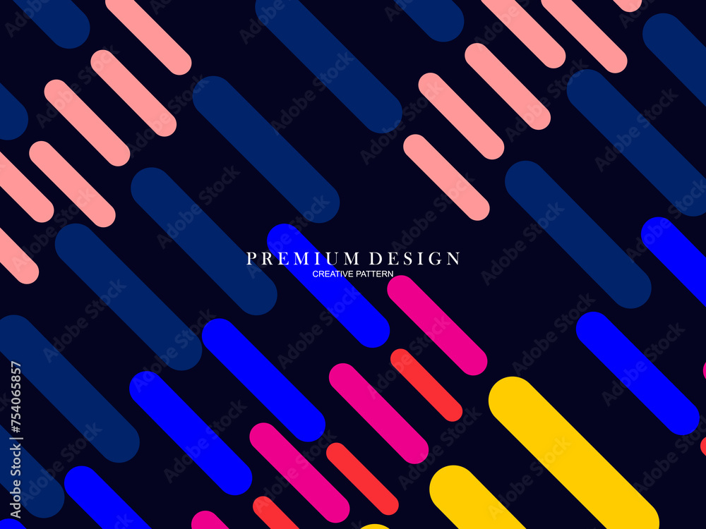 Fototapete Background for the composition of colorful minimalist line art shapes with a modern concept.