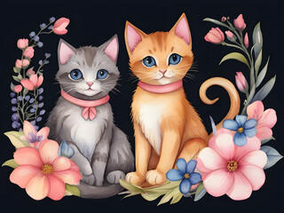 "Whimsical Watercolor Fantasy: Floral Kitten Clipart Logo on Adobe Stock"
"Magical Feline Charm: Hand-Drawn Fantasy Kitten Clipart Logo"
"Playful Floral Delight: Cute Kitten Clipart Logo with Flowers 