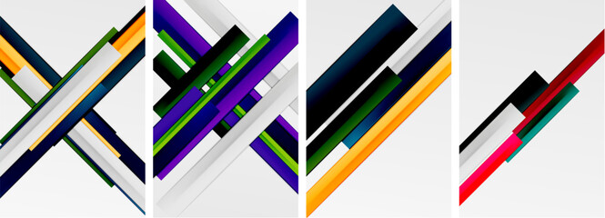 Minimal lines and color stripes poster abstract backgrounds. Vector illustration For Wallpaper, Banner, Background, Card, Book Illustration, landing page