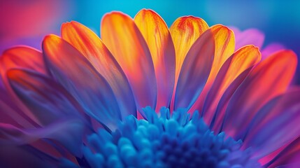 Chromatic Contrast: Daisy petals exhibit a striking mix of cold and warm hues, creating visual intrigue.