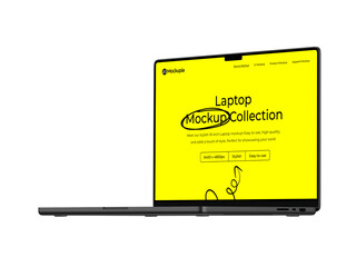 Laptop Mockup | Fully Editable File, Replaceable Screen, Separated Shadow and Background	
