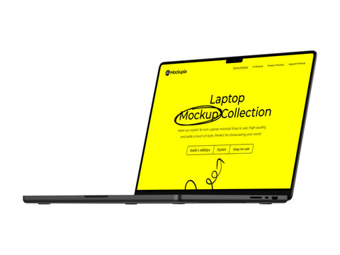 Laptop Mockup | Fully Editable File, Replaceable Screen, Separated Shadow and Background	
