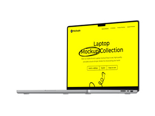 Laptop Mockup | Fully Editable File, Replaceable Screen, Separated Shadow and Background	
