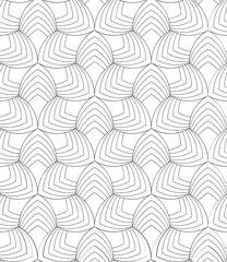 Vector seamless texture. Modern geometric background. Grid with abstract shapes.