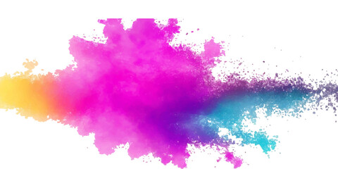 HD bright colorful  fogy  color explosion burst isolated white background.