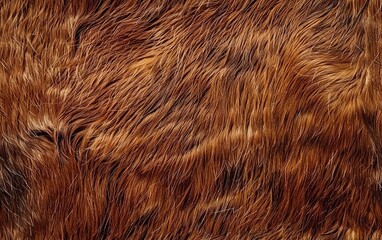 Cowhide brown fur skin texture seamless pattern background, tile. Printing textile fabric. Wellpaper.