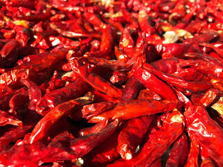dried red chilies for ingredient cooking, asia spicy food