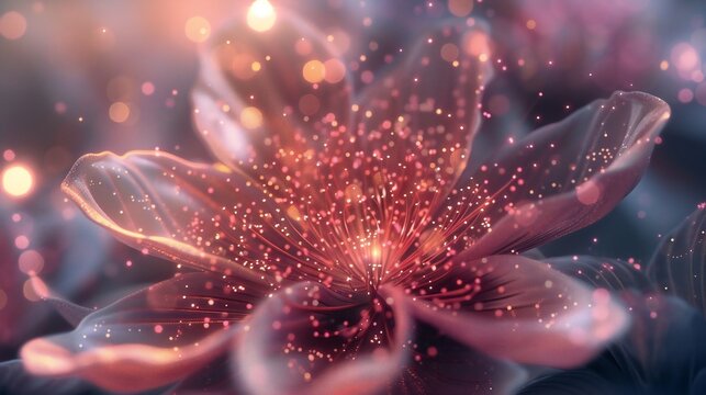 Stardust Bloom: Petals sparkle with the remnants of ancient stars, a reminder of our cosmic origins.