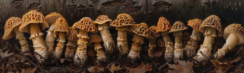 Morel mushrooms. Banner