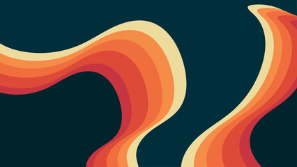 Abstract wave vintage background design