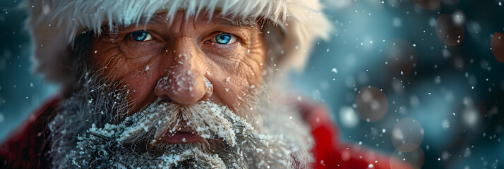 Santa Claus in the Snow 3d,
A Christmas card with Santa Claus New Year's Magic
