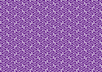 和柄　紗綾形　伝統　紋様　紫　背景　素材