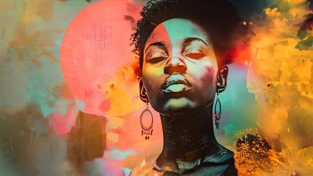 A creatively minimal representation of Black History Month concept background.