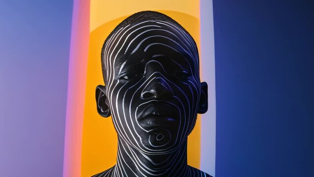 A creatively minimal representation of Black History Month concept background.