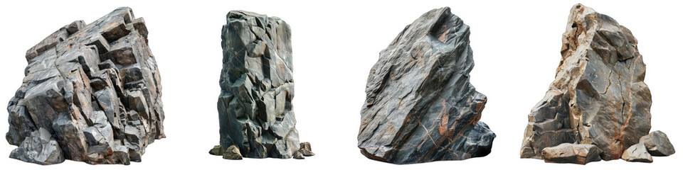 Heavy rock stone  Hyperrealistic Highly Detailed Isolated On Transparent Background Png File